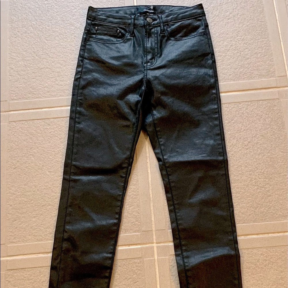 New the kooples coated black jeans size 26